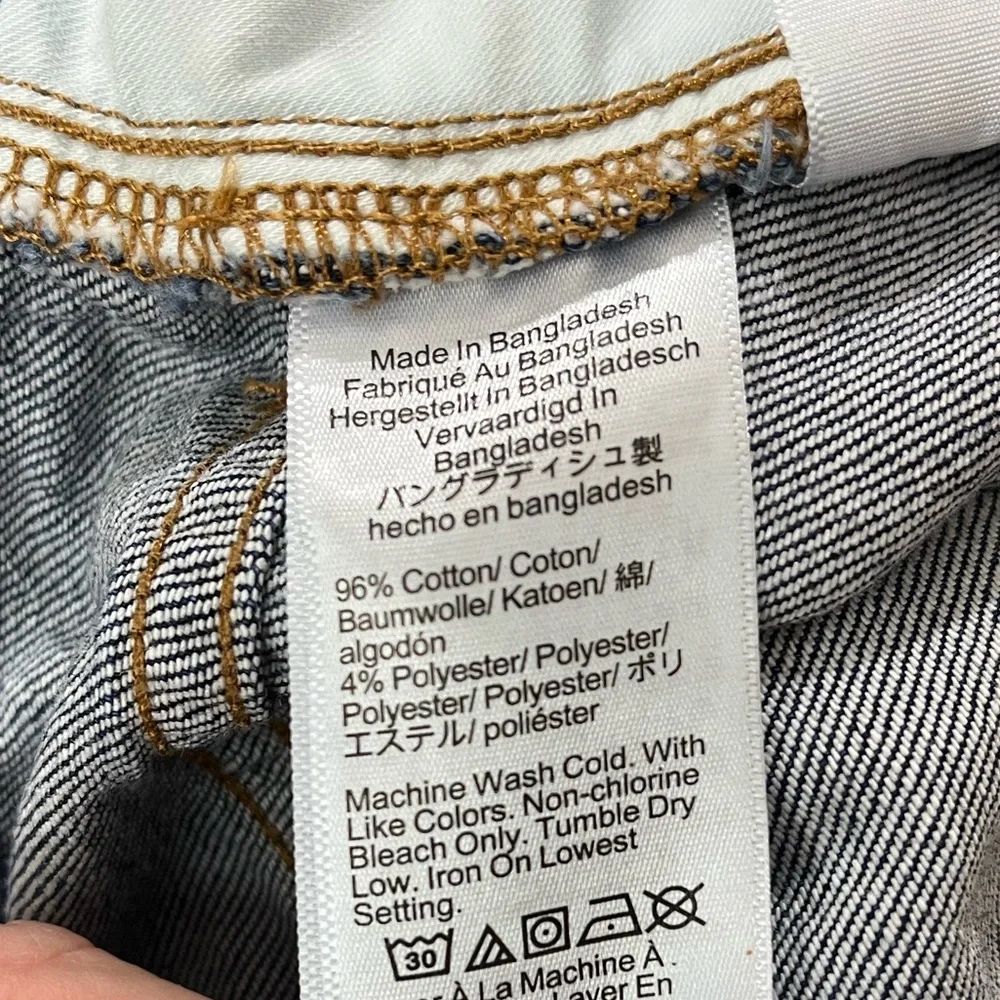 J Crew Classic Blue Women's Wide Leg Cotton Denim Trousers Jeans Size 32